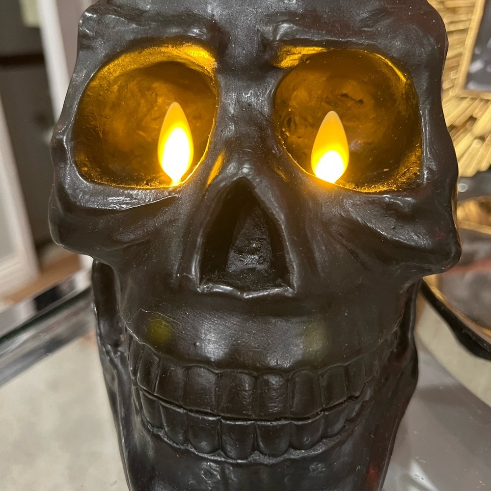 Luminara Large Skull Flameless Candle